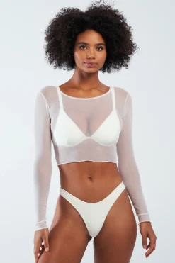 GIGI C Coverups|Matching Sets|Caroline Mesh Crop Top